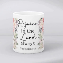 Christian Bible Verse Psalms Floral Coffee Mug Koffiemok