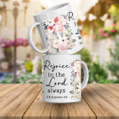 Christian Bible Verse Psalms Floral Coffee Mug Koffiemok