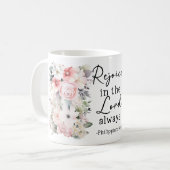 Christian Bible Verse Psalms Floral Coffee Mug Koffiemok (Voorkant links)