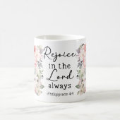 Christian Bible Verse Psalms Floral Coffee Mug Koffiemok (Center)