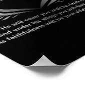 Christian Bible Verse Quote Psalm 91 4 Design On T Poster (Hoek)