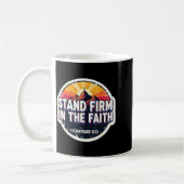 Christian Bible Verse Quote Stand Firm In The Fait Koffiemok (Links)