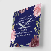 Christian Bible Verse Scripting Clock Vierkante Klok (Hoek)