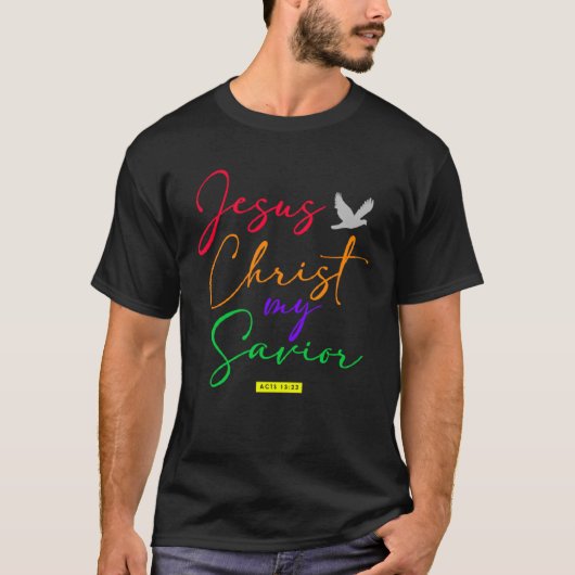 Christian  bible verse scriptures Jesus Our Saviou T-shirt (Voorkant)