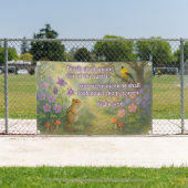 Christian Bible Verse Spring Floral Easter Church Spandoek (Insitu)