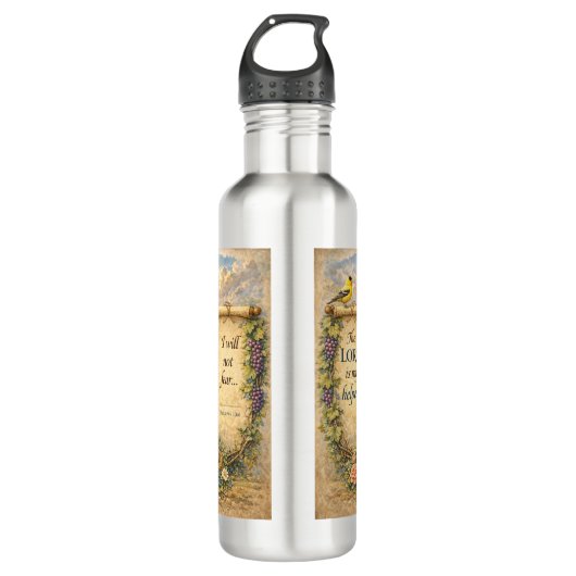 Christian Bible Verse Water Bottle Waterfles (Voorkant)