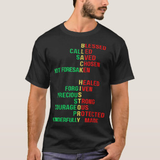 Christian Black History Melanin Church Men Women B T-shirt