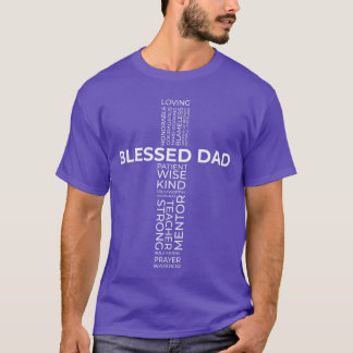 Christian Blessed Dad Cross Fathers Day vintage T-shirt