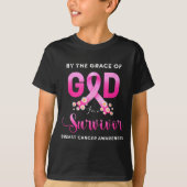 Christian By Grace Of God Survivor Breast Cancer A T-shirt (Voorkant)