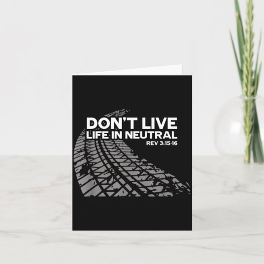Christian Car Enthusiast Pastor - Don't Live Life  Kaart (Voorkant)