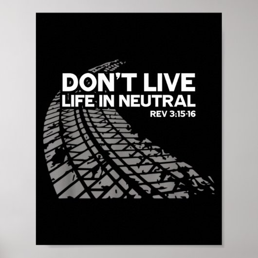 Christian Car Enthusiast Pastor - Don't Live Life Poster (Voorkant)