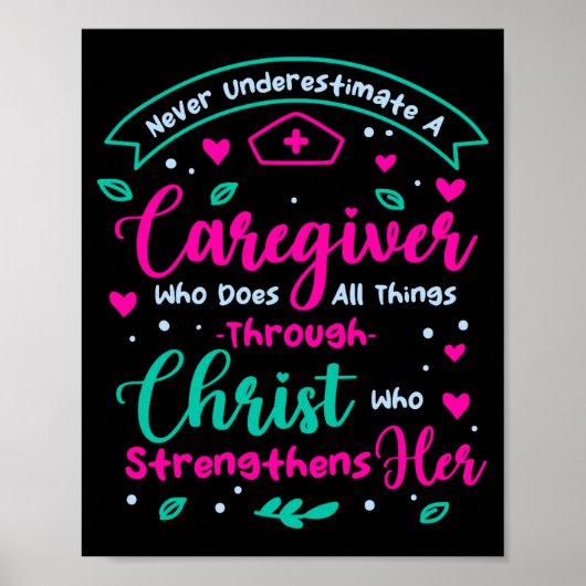 Christian Caregiver Female Caregiver Appreciation  Poster (Voorkant)