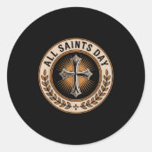 Christian Catholic Cross Holy Srit November All Sa Ronde Sticker (Voorkant)