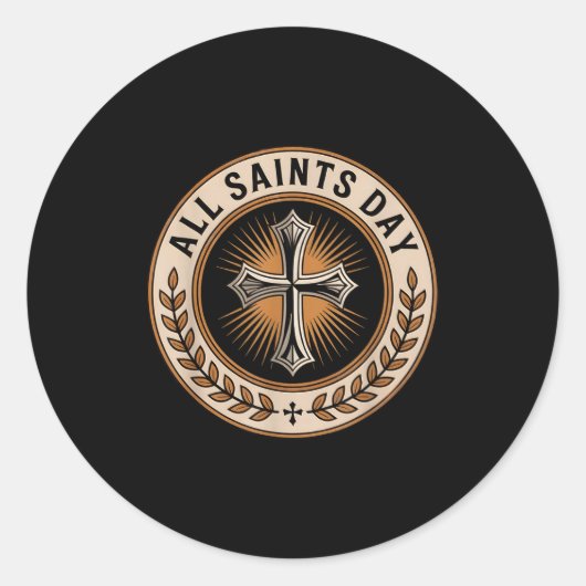 Christian Catholic Cross Holy Srit November All Sa Ronde Sticker (Voorkant)