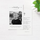 Christian Celebration of life Funeral Prayer Card Visitekaartje (Bureau)