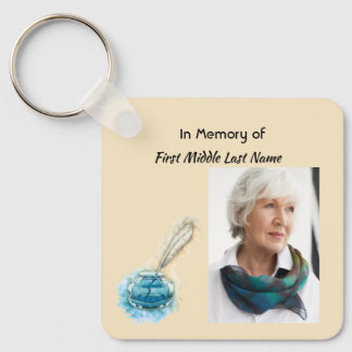 Christian Celebration of Life Service Feather Pen  Sleutelhanger