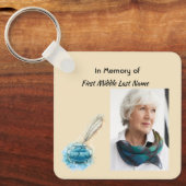 Christian Celebration of Life Service Feather Pen  Sleutelhanger (Voorkant)