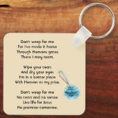 Christian Celebration of Life Service Feather Pen  Sleutelhanger (Achterkant)