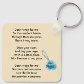 Christian Celebration of Life Service Feather Pen  Sleutelhanger (Achterkant)