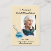 Christian Celebration of Life Service Feather Pen  Visitekaartje (Voorkant)