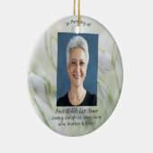 Christian Celebration of Life Snowdrop Flowers Keramisch Ornament (Rechts)