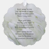 Christian Celebration of Life Snowdrop Flowers Ornament Kaart (Achterkant)