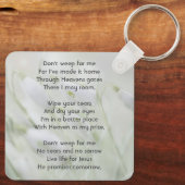 Christian Celebration of Life  Snowdrop Flowers Sleutelhanger (Achterkant)