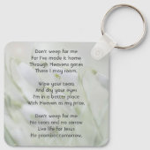 Christian Celebration of Life  Snowdrop Flowers Sleutelhanger (Achterkant)