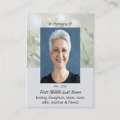 Christian Celebration of Life  Snowdrop Flowers Visitekaartje (Voorkant)