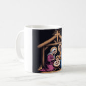 Christian Christmas Cross Inspirational Coffee Mug Koffiemok (Voorkant links)