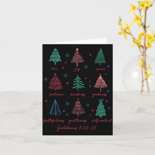 Christian Christmas Galatians 5 22-23 Fruit Of The Kaart (Gele Bloem)