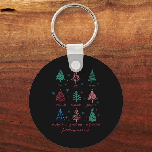 Christian Christmas Galatians 5 22-23 Fruit Of The Sleutelhanger (Voorkant)