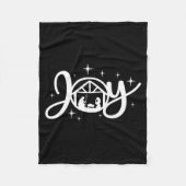 Christian Christmas Joy Jesus Nativity Scene Faith Fleece Deken (Voorkant)