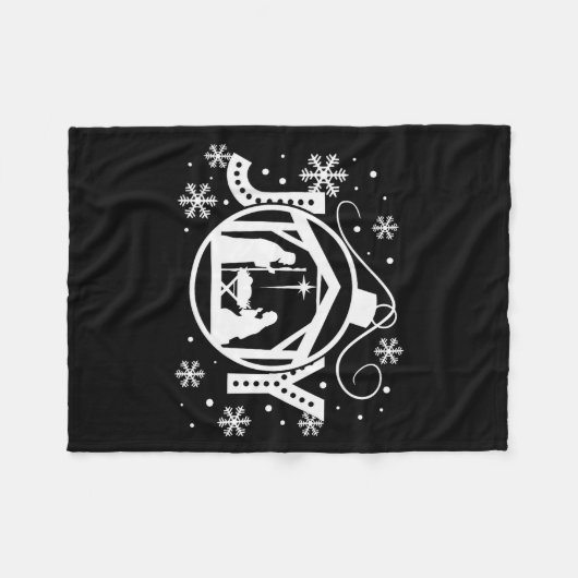 Christian Christmas Joy Jesus Nativity Scene Faith Fleece Deken (Voorkant (Horizontaal))