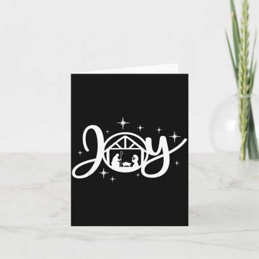 Christian Christmas Joy Jesus Nativity Scene Faith Kaart (Voorkant)