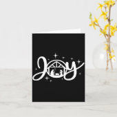 Christian Christmas Joy Jesus Nativity Scene Faith Kaart (Gele Bloem)
