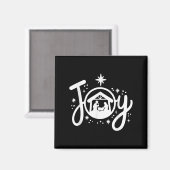 Christian Christmas Joy Jesus Nativity Scene Faith Magneet (Voorkant / Achterkant)