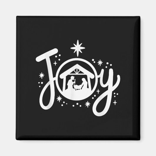 Christian Christmas Joy Jesus Nativity Scene Faith Magneet (Voorkant)