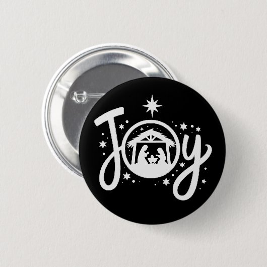 Christian Christmas Joy Jesus Nativity Scene Faith Ronde Button 5,7 Cm (Voorkant /achterkant)