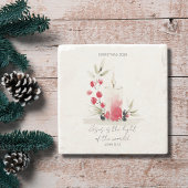 Christian Christmas Modern Scripture Candle Custom Stenen Onderzetter