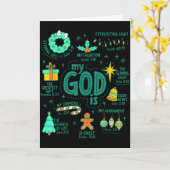 Christian Christmas My God Is Jesus Is The Reason  Kaart (Gele Bloem)