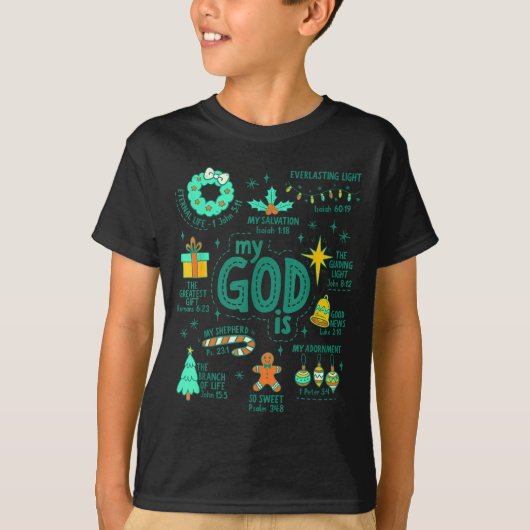 Christian Christmas My God Is Jesus Is The Reason  T-shirt (Voorkant)