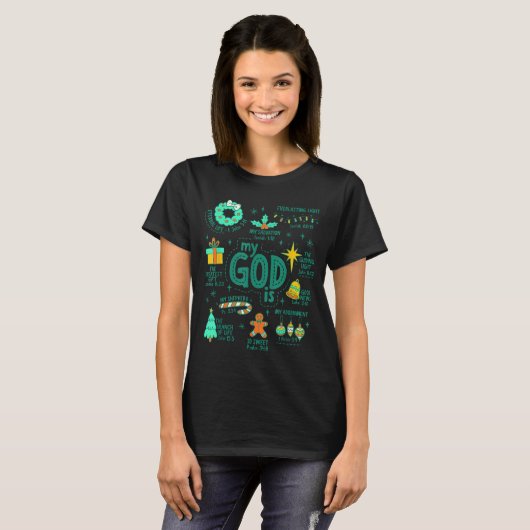 Christian Christmas My God Is Jesus Is The Reason  T-shirt (Voorkant volledig)