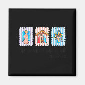 Christian Christmas Nativity Scene Jesus Faith Bel Magneet (Voorkant)