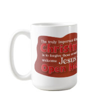 Christian Christmas Open Heart mug