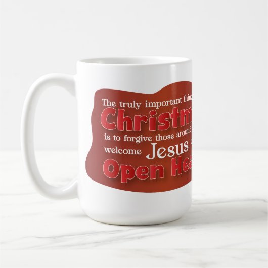 Christian Christmas Open Heart mug Koffiemok (Links)