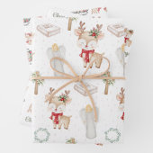 Christian Christmas Reindeer Wrapping Paper Sheets (In situ)