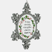 Christian Christmas Scripture Sticker Scripture Tin Sneeuwvlok Ornament (Links)