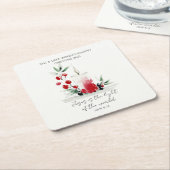 Christian Christmas Scripture Stylish Custom Event Kartonnen Onderzetters (Schuin)