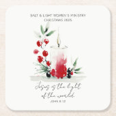 Christian Christmas Scripture Stylish Custom Event Kartonnen Onderzetters (Voorkant)